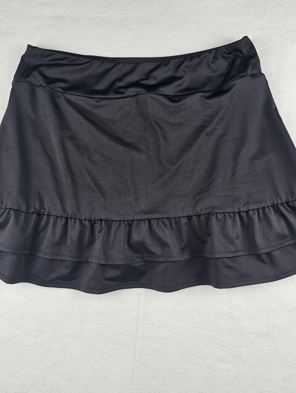 Crown & Ivy Active Black Ruffle Golf Pull On Skort Pockets Sports Tennis Large - Picture 6 of 9